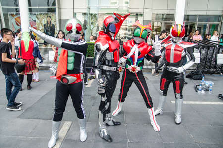 BANGKOK - SEPTEMBER 01   An unidentified Japanese anime cosplay pose in Japan Festa in Bangkok 2013 on September 01, 2013 at Central World, Bangkok, Thailandのeditorial素材