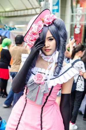 BANGKOK - SEPTEMBER 01   An unidentified Japanese anime cosplay pose in Japan Festa in Bangkok 2013 on September 01, 2013 at Central World, Bangkok, Thailandのeditorial素材
