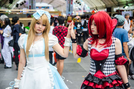 BANGKOK - SEPTEMBER 01   An unidentified Japanese anime cosplay pose in Japan Festa in Bangkok 2013 on September 01, 2013 at Central World, Bangkok, Thailandのeditorial素材