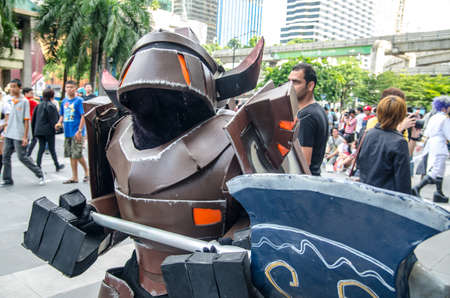 BANGKOK - SEPTEMBER 01   An unidentified Japanese anime cosplay pose in Japan Festa in Bangkok 2013...