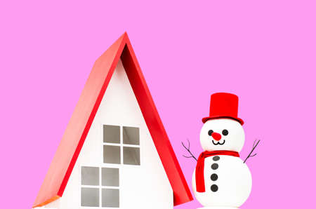 Snowman doll in Christmasの写真素材