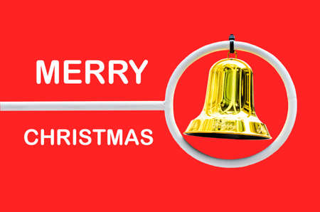 Christmas bell toy with space for your text isolated on white