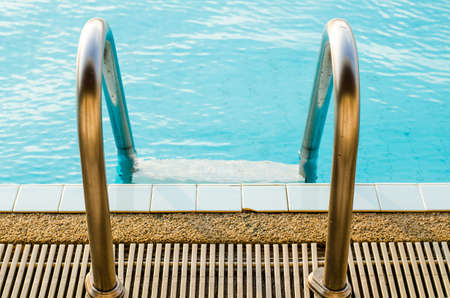 Swimming Pool with stairの写真素材