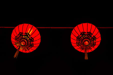 Chinese lanterns during new year festivalの写真素材