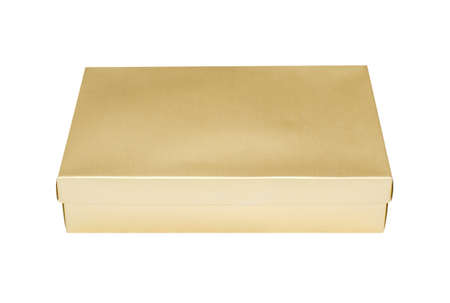 Closed Cardboard Box Isolated on a White Background 