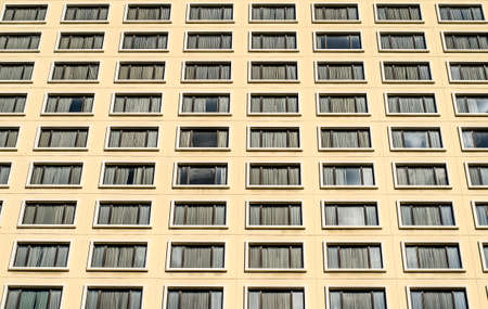 Many Windows on residential building hotelのeditorial素材