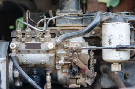 an old outdated engine, a closeup shot
