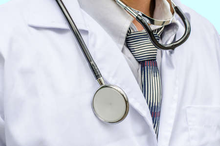 Close-up doctor with stethoscopeの写真素材