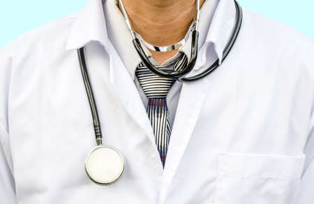Close-up doctor with stethoscope