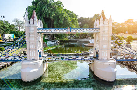 PATTAYA, THAILAND - April 14 2016 : Tower Bridge , English in Mini Siam Park Pattayaのeditorial素材