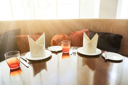 Table set for an event partyの写真素材