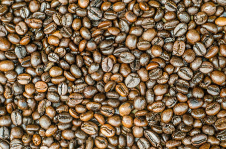 Roasted Coffee Beans background texture. ingredient of hot beverage. Brown coffee beans for background and texture.の写真素材