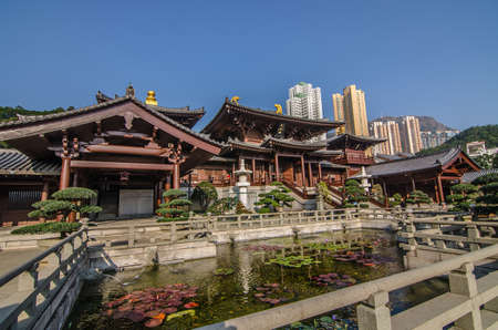 Chi Lin Nunnery in Diamond Hill District of Hong Kong, China.の写真素材