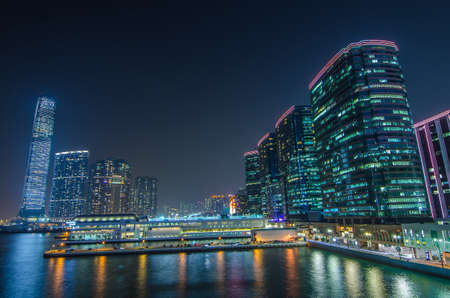Hong Kong City Night Scenesのeditorial素材