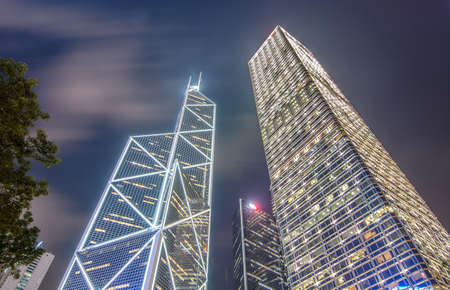 Modern office buildings in Central Hong Kong.のeditorial素材