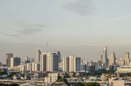 BANGKOK, THAILAND - June 20 2017: Cityscape view of Bangkok modern office business building in business zone at Bangkok,Thailand. Bangkok is the capital of Thailand and Bangkok is also the most populated city on June 20, 2017 in Bangkok Thailandのeditorial素材