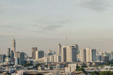 BANGKOK, THAILAND - June 20 2017: Cityscape view of Bangkok modern office business building in business zone at Bangkok,Thailand. Bangkok is the capital of Thailand and Bangkok is also the most populated city on June 20, 2017 in Bangkok Thailandのeditorial素材