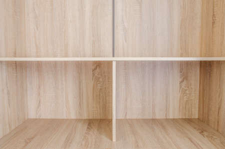 The image  wood wardrobe interior close upの写真素材