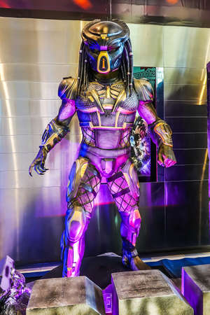 Bangkok, Thailand - August 02, 2018: Beautiful Standee of Movie Predator  displays at the theaterのeditorial素材