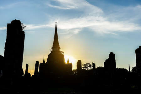 Beautiful pagodas of Wat Phra Si Sanphet temple in ayutthaya thailand