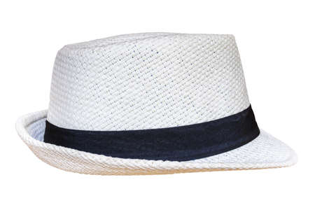 Straw hat isolated on white backgroundの写真素材