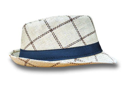 Straw hat isolated on white background , with clipping pathの写真素材