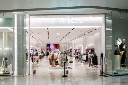 Bangkok, Thailand - Sep 17, 2020: Zara Thailand multinational clothing-retail company in IconSiam department store at bangkok.のeditorial素材