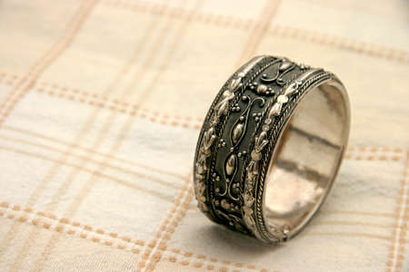 Vintage decorative ornate wrist bangleの写真素材