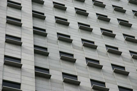 Windows on sky-scraper building in the city