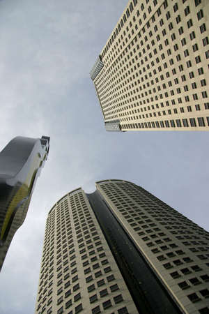 Sky-scrapers reaching for the blue sky