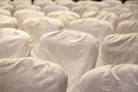 Covered banquet chairsの写真素材