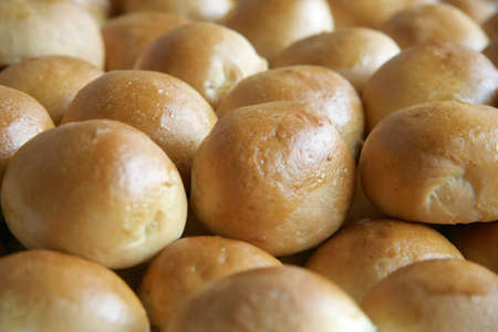 Mini-buns or rolls in preparation of a banquet