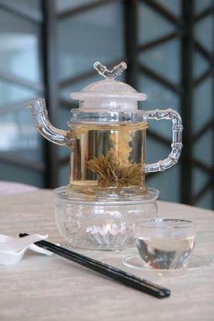 Unique teapot set with burner and Chinese tea