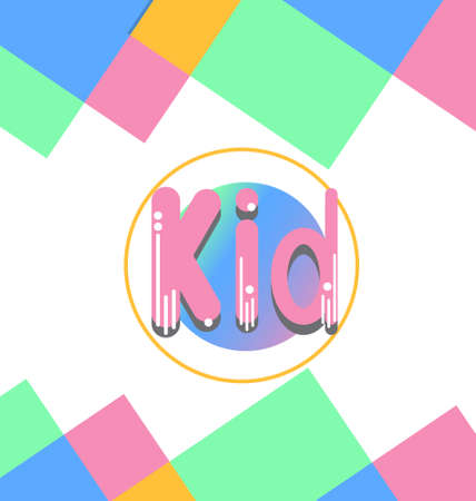 kid,lovely tone,Abstract backgournd,colorful,corporatedesign,shape colorfulのイラスト素材