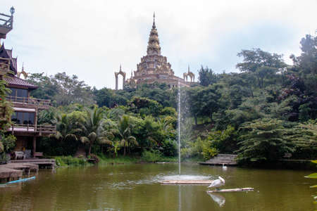 Modren buddhist church under the skyのeditorial素材