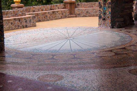 Colorful floor in the templeのeditorial素材