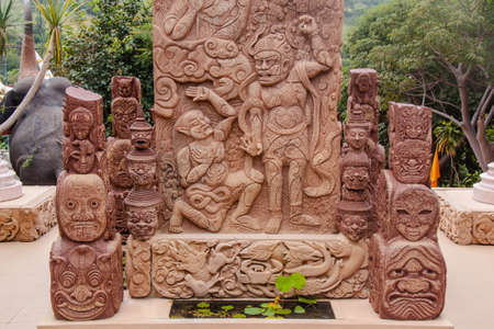 Thai statue in the templeのeditorial素材