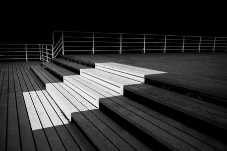 Steel staircase and floor structure in the park.の写真素材