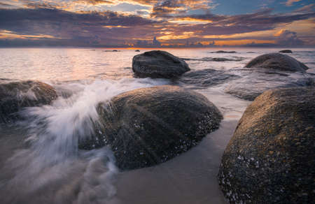 Beautiful landscape over the sea, sunrise shot.の写真素材