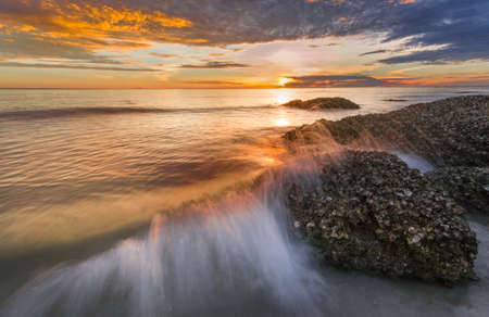 Beautiful landscape over the sea, sunrise shot.の写真素材