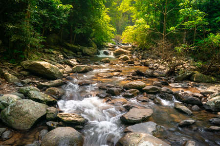 (Pa La-U) Waterfall in winter at Huahin,Thailand.の写真素材