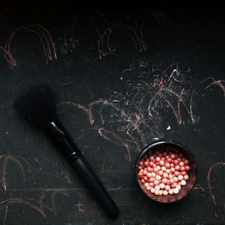 sets makeup brush for professional makeup artistの写真素材