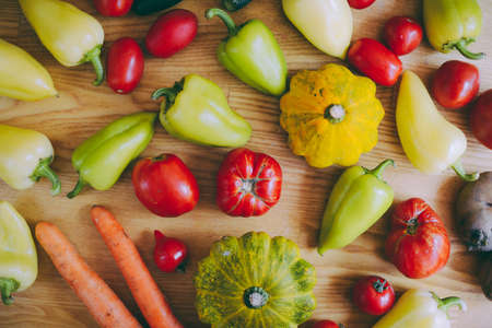 Colorful vegetables background.の写真素材