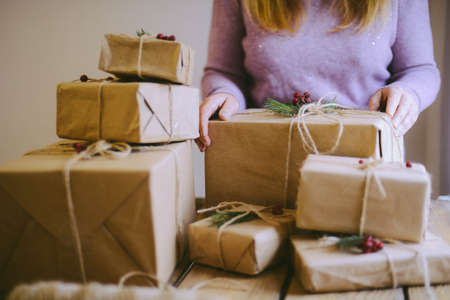 Christmas presents  Christmas presents Christmas presentsの写真素材