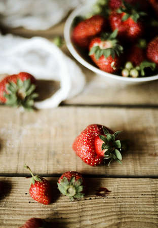 Freshness sweet strawberriesの写真素材