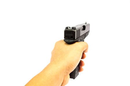 gun and gun magazine and bullet isolateの写真素材