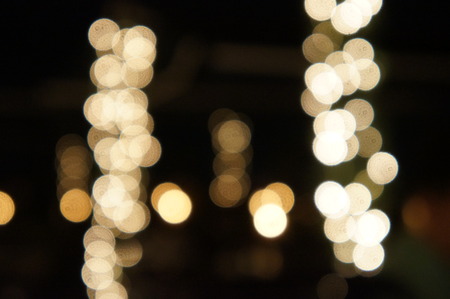 abstract shot of hanging light circles
