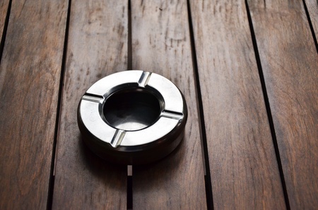 Aluminum ashtray.の写真素材
