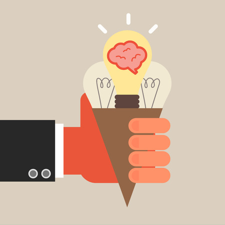 hand hold idea ice creamのイラスト素材