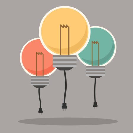 lightbulb idea balloonsのイラスト素材
